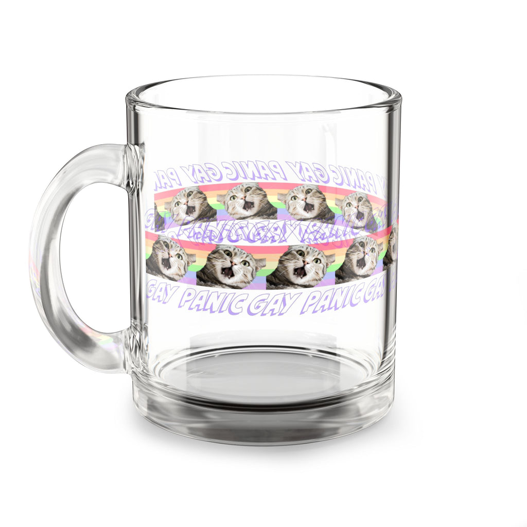 Gay Panic Glass Mug, 10oz