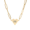 Femme Menace Heart Necklace (Engraved)