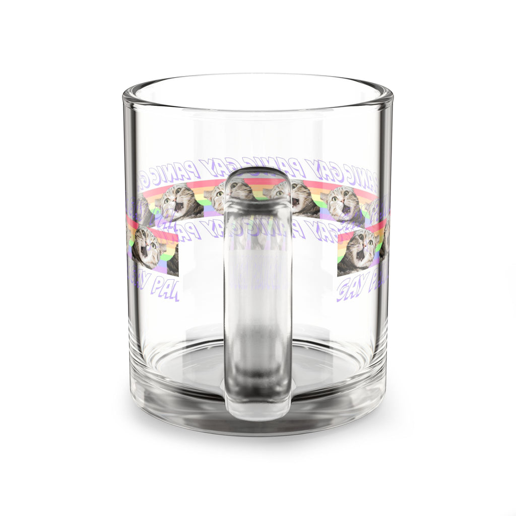 Gay Panic Glass Mug, 10oz