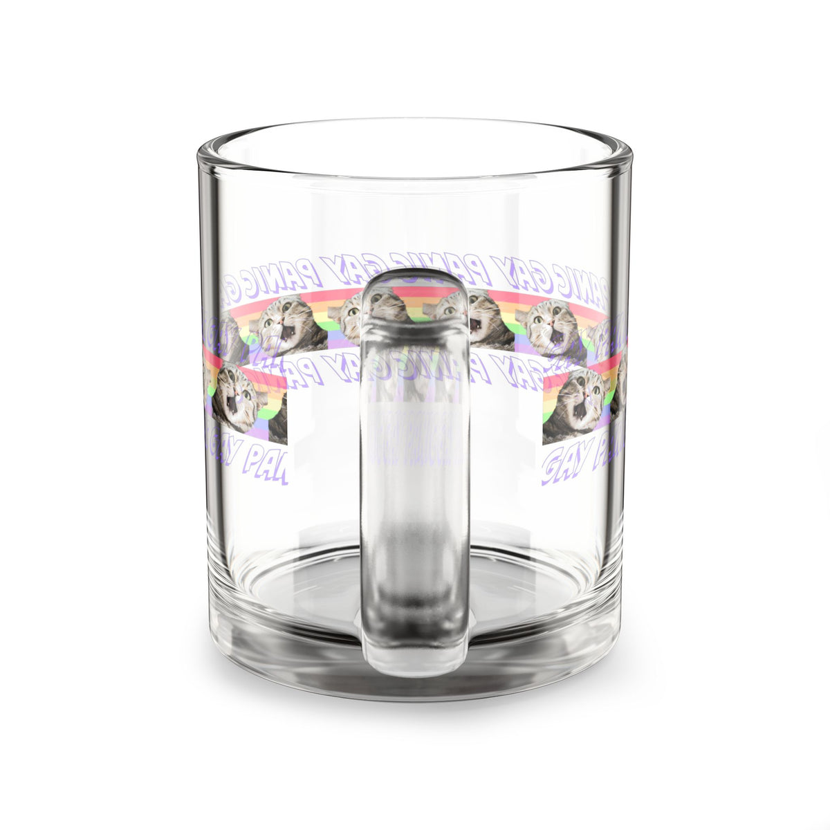 Gay Panic Glass Mug, 10oz