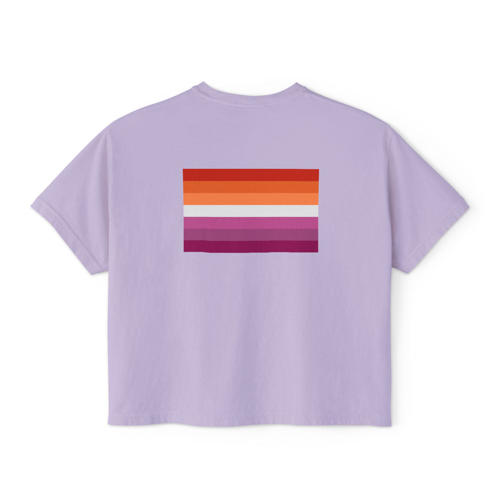 Lesbian Lore w/ flag Boxy Tee