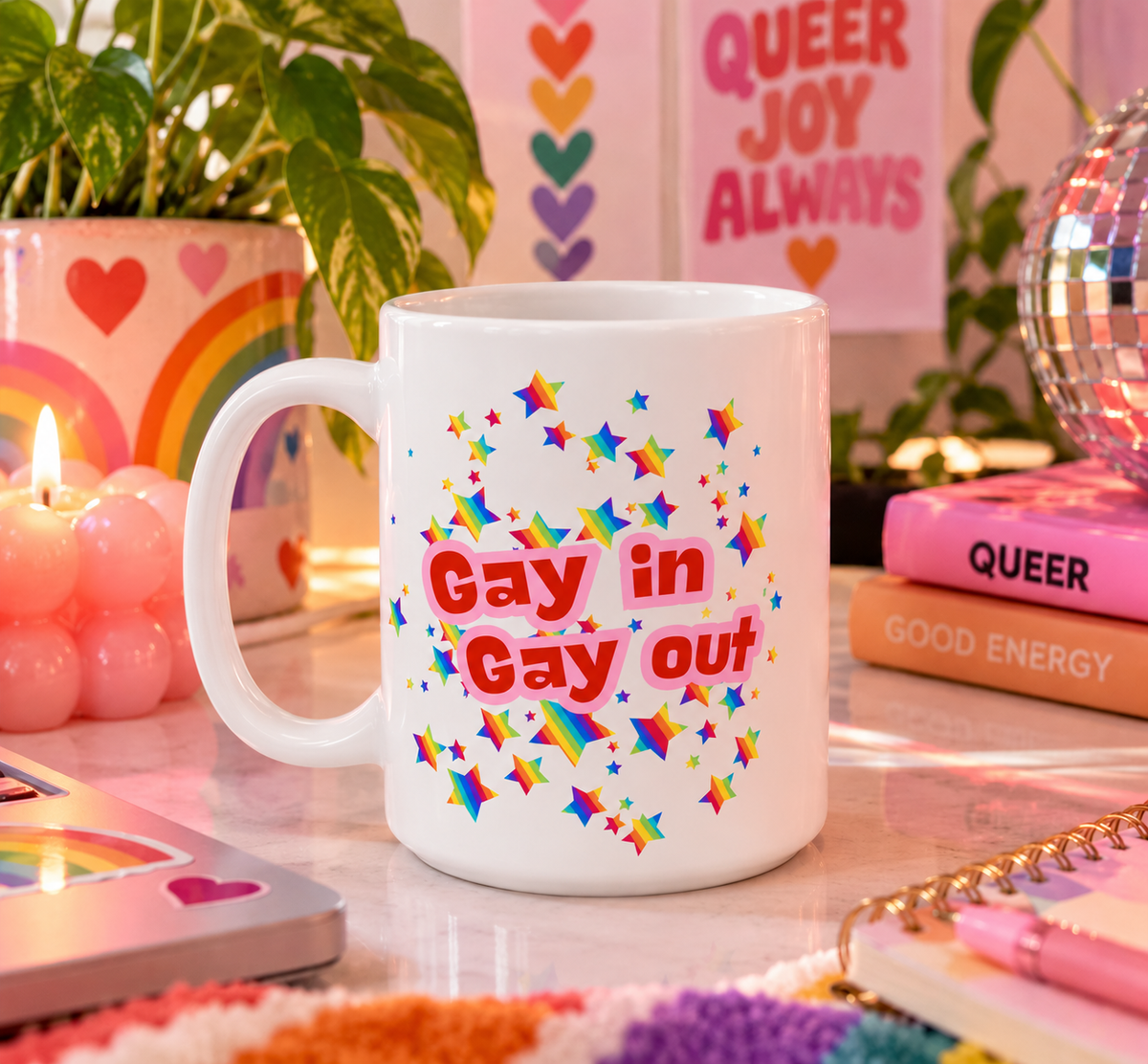 Gay in Gay out Mug