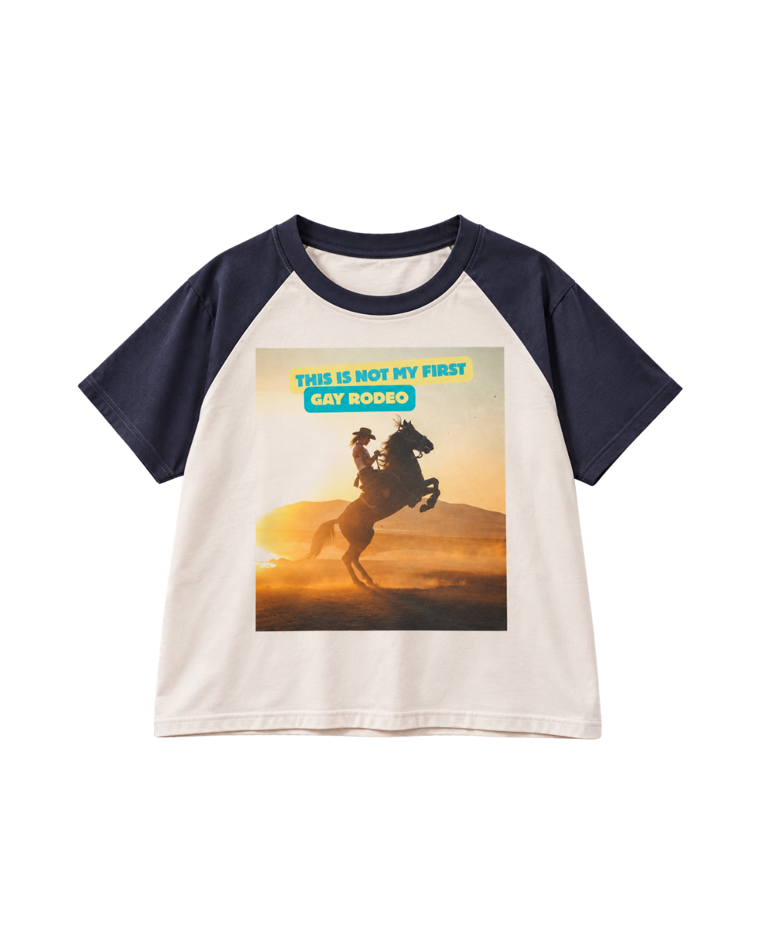 This Is Not My First Gay Rodeo Crop Raglan Tee