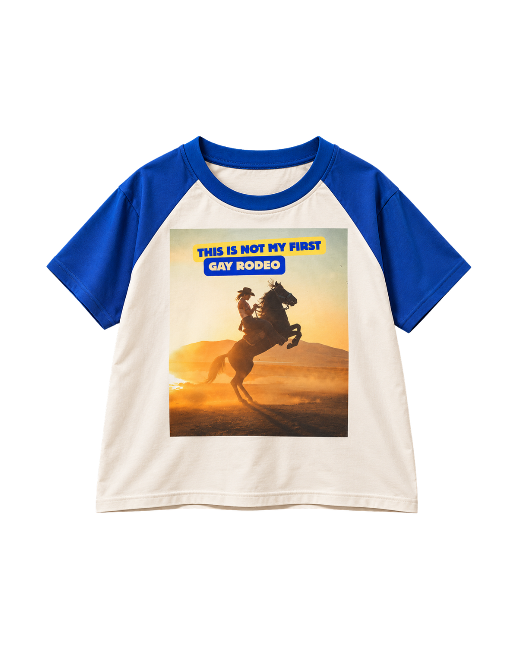 This Is Not My First Gay Rodeo Crop Raglan Tee