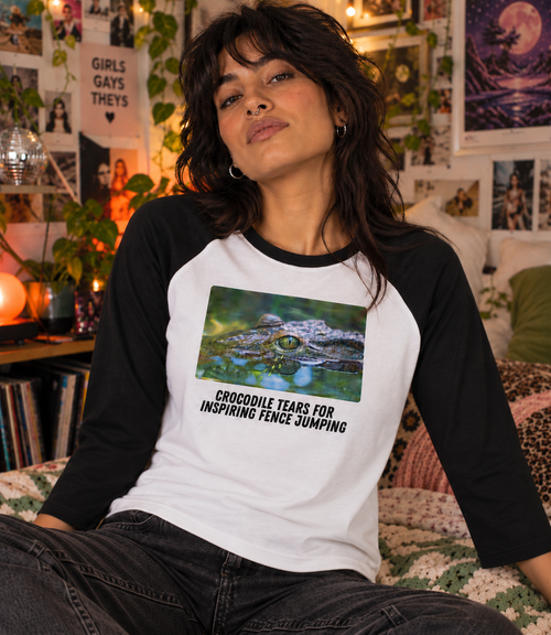 Crocodile Tears For Inspiring Fence Jumping Raglan Top