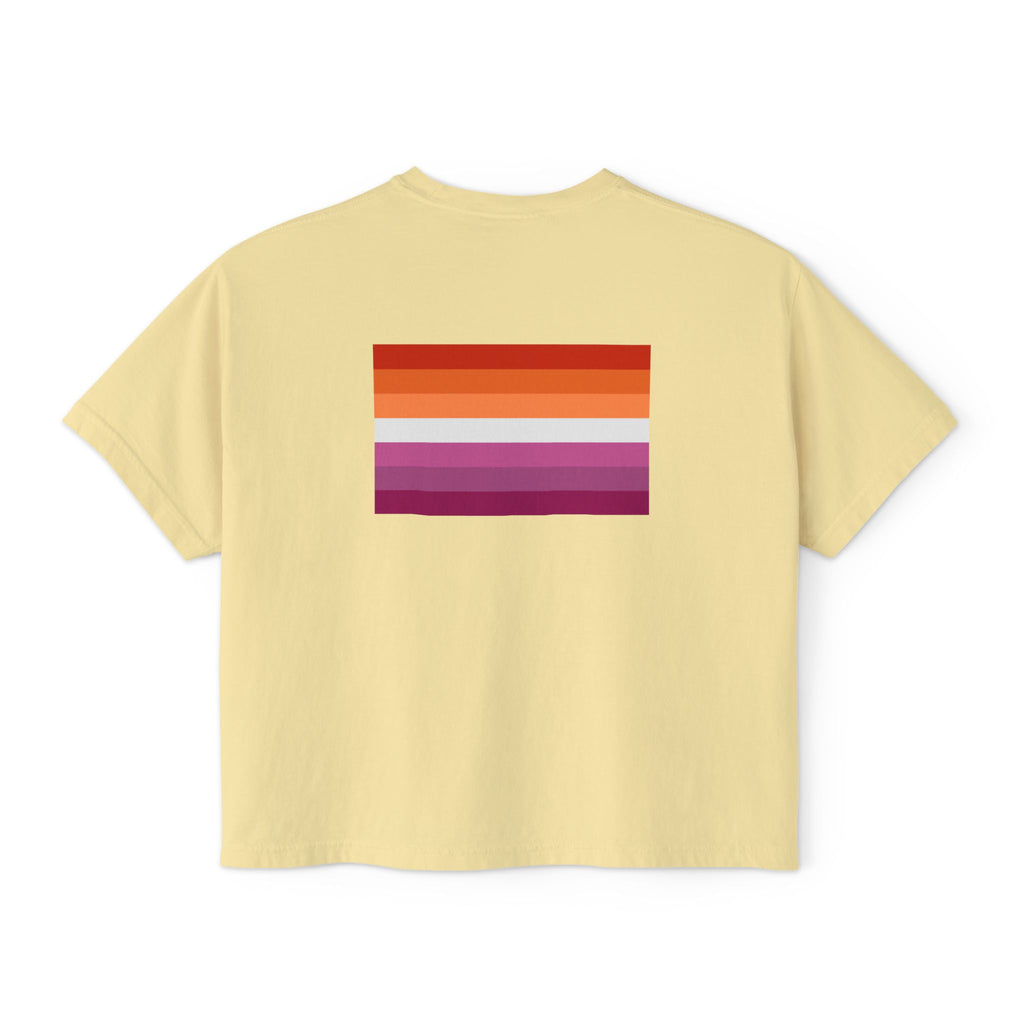 Lesbian Lore w/ flag Boxy Tee
