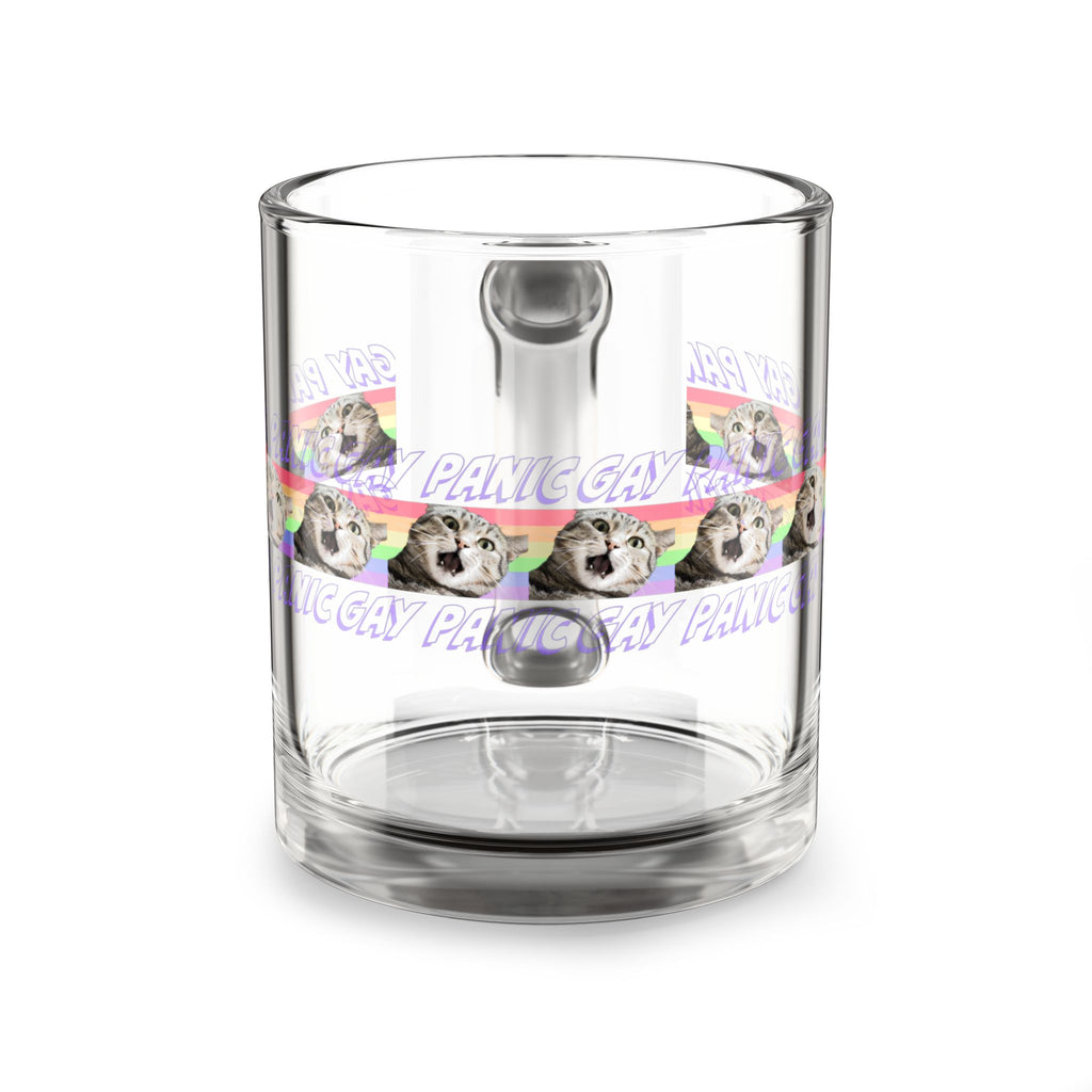 Gay Panic Glass Mug, 10oz