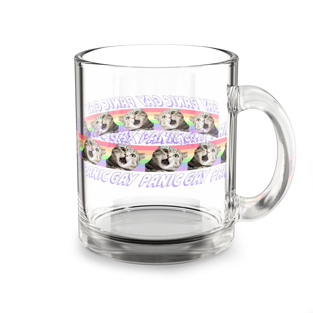 Gay Panic Glass Mug, 10oz