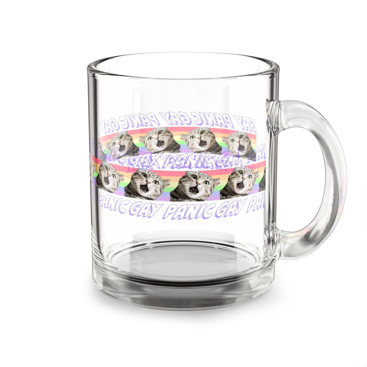 Gay Panic Glass Mug, 10oz